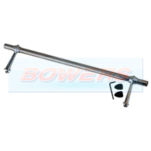 24" Stainless Steel Straight Badge Bar With Feet